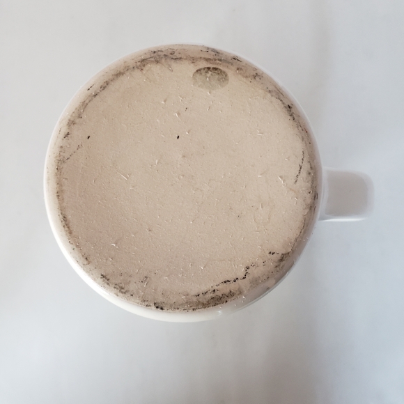 Dog Paw Mug Large 5 " H 3.25 Dia Snowflakes Ceramic Coffee Tea Winter Blue White - Picture 2 of 8